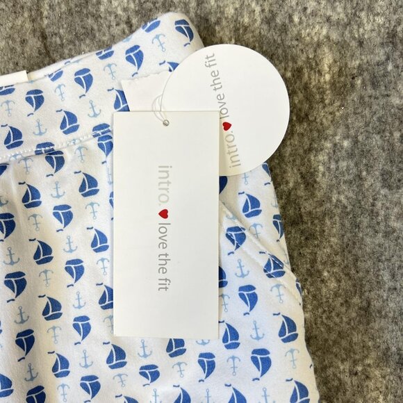 Intro Love the Fit Rose Skort 10P Petite Power Stretch Nautical Sailboat Print - Picture 4 of 16